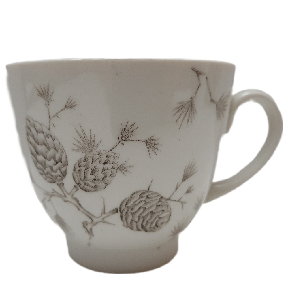 🍒 Vintage North Woods Engraved by Hand Wood & Sons Ceramic Tea Cup